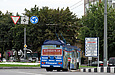 Škoda-14Tr18/6M #2408 5-го маршрута пересекает Красношкольную набережную по круговой развязке с улицами Вернадского и Гамарника
