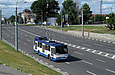 Škoda-14Tr18/6M #2410 5-го маршрута на проспекте Гагарина спускается к железнодорожному путепроводу