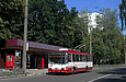 Škoda-14Tr08/6 #2418 12-го маршрута на улице 23-го Августа отправляется от остановки "Павлово поле"