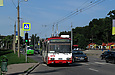 Škoda-14Tr08/6 #2418 12-го маршрута на Белгородском шоссе подъезжает к остановке "Лесопарк"