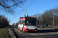 Škoda-14Tr17/6M #3105 46-го маршрута на Московском проспекте спускается с Плиточного путепровода