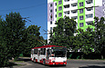 Škoda-14Tr17/6M #3105 46-го маршрута поворачивает с улицы 12-го Апреля на одноименную конечную