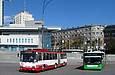 Škoda-15Tr13/6M #2503 и ЛАЗ-Е301D1 #3211 на площади Свободы возле станции метро "Госпром"