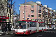 Škoda-15Tr13/6M #3103 2-го маршрута на проспекте Науки отправляется от остановки "Улица Космическая"
