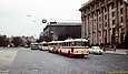 Skoda-9Tr16 #59-60 8-го маршрута на улице Сумской проезжает площадь Дзержинского