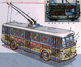 Схема расположения оборудования в троллейбусе Skoda-9Tr