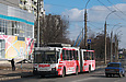 ЮМЗ-Т1 #2007 35-го маршрута на проспекте Героев Сталинграда подъезжает к остановке "Улица Фонвизина"