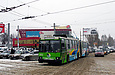 ЮМЗ-Т1 #2012 63-го маршрута на улице Амурской пересекает улицу Академика Павлова