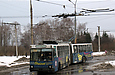 ЮМЗ-Т1 #2021 3-го маршрута разворачивается на конечной станции "Парк "Зустрич"