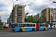 ЮМЗ-Т1 #2032 6-го маршрута на улице Вернадского в районе Красношкольной набережной