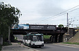 ЮМЗ-Т1 #2044 11-го маршрута на улице Большой Гончаровской возле железнодорожного путепровода