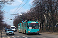ЮМЗ-Т1 #2045 3-го маршрута на проспекте Гагарина перед улицей Ньютона при следовании в депо