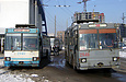 ЮМЗ-Т1 #2045 и #2046 38-го маршрута на конечной станции "Ст.м. "23 Августа"