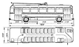 Габаритный чертеж троллейбуса ЗИУ-5