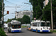 ЗИУ-682Г-016-02 #2319 и #2320 25-го маршрута на улице Танкопия возле перекрестка с проспектом Маршала Жукова