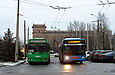 ЗИУ-682Г-016-02 #3330 (не на маршруте) и ЛАЗ-Е183А1 #3408 2-го маршрута на РК "Станция метро "Научная"