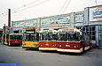 ЗИУ-682 #104, #58, #617 и #649 возле цеха средних и капитальных ремонтов Троллейбусного депо №1