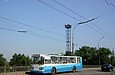 ЗИУ-682 #681 27-го маршрута на улице Китаенко следует по путепроводу через ж/д линию в районе станции "Новая Бавария"