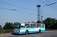 ЗИУ-682 #69 11-го маршрута на улице Китаенко следует по путепроводу возле ж/д станции "Новая Бавария"