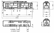 Габаритный чертеж троллейбуса ЗИУ-682Г-016.02