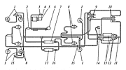 Схема пневматического оборудования троллейбуса ЗИУ-682В