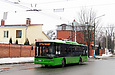 ЛАЗ-Е183А1 #2102 27-го маршрута на улице Елизарова отправляется от остановки "Улица Нижнегиевская"